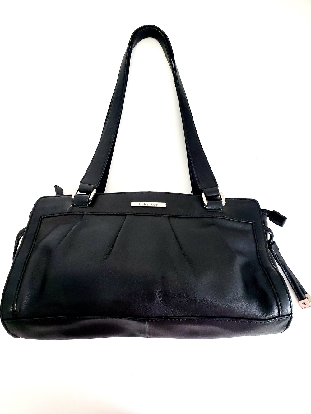 Calvin Klein Black Leather Shoulder Bag